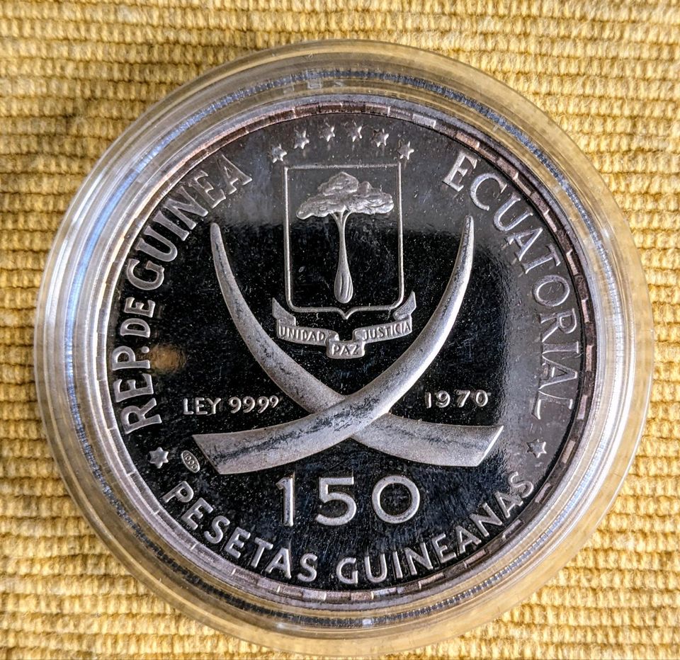 Equatorial Guinea / Äquatorialguinea 1970 Silber 999 in Dresden