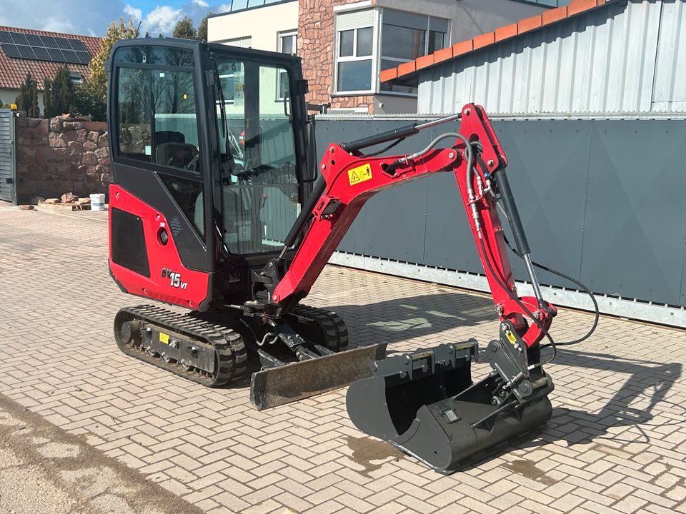 Yanmar SV15 VT Minibagger Kettenbagger Bahher 2022 309H Löffelpak in Harthausen