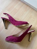 Tamaris High Heels Wildleder pink Gold Größe 39 Berlin - Tempelhof Vorschau