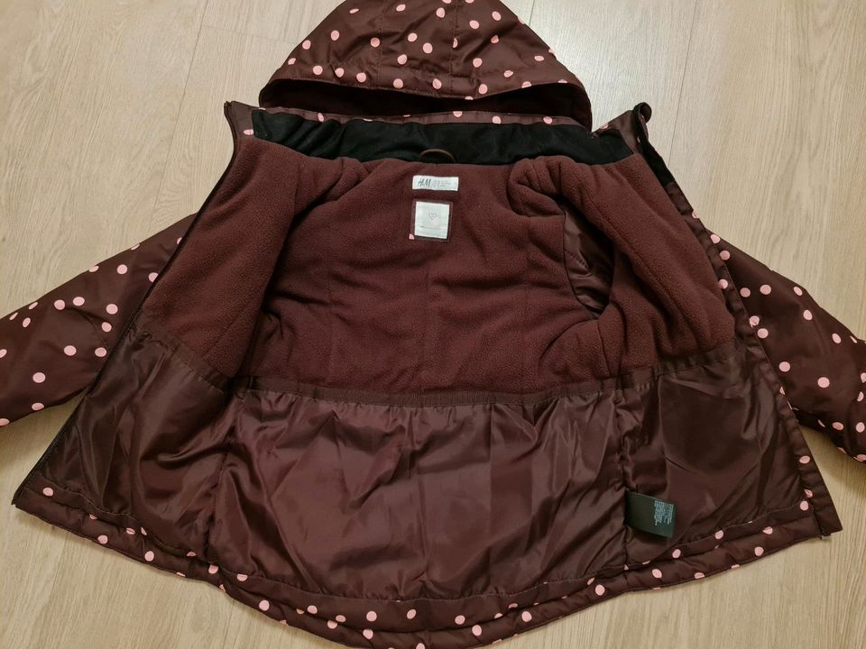 Neu H&M 128 Winterjacke rosa lila gefüttert Schnee Jacke Winter in Neustrelitz