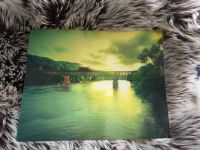 Plakat Bild Poster grün Landschaft Brücke Zug Fluss Grün 41x32cm Leipzig - Leipzig, Zentrum-Ost Vorschau