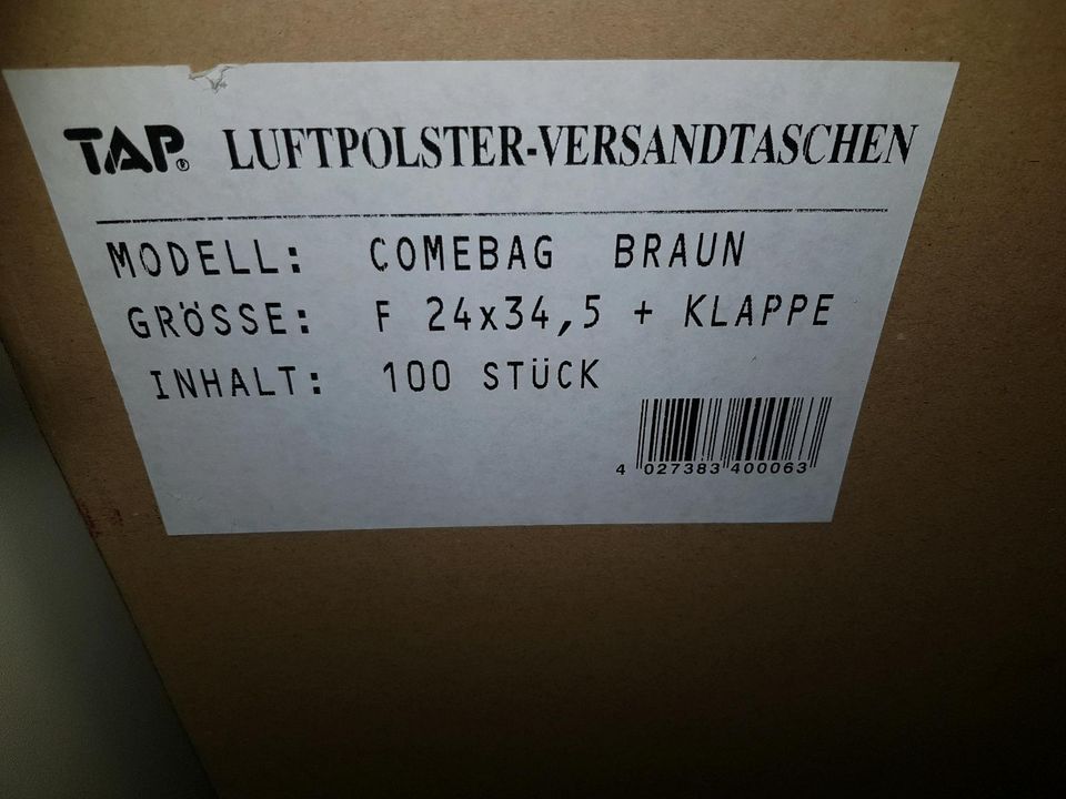 Versandtaschen Luftpolster braun Größe F Verpackung in Aidenbach