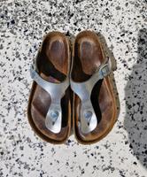 Birkenstock Gizeh Gr. 37 regular, silber metallic, getragen Nordrhein-Westfalen - Leopoldshöhe Vorschau