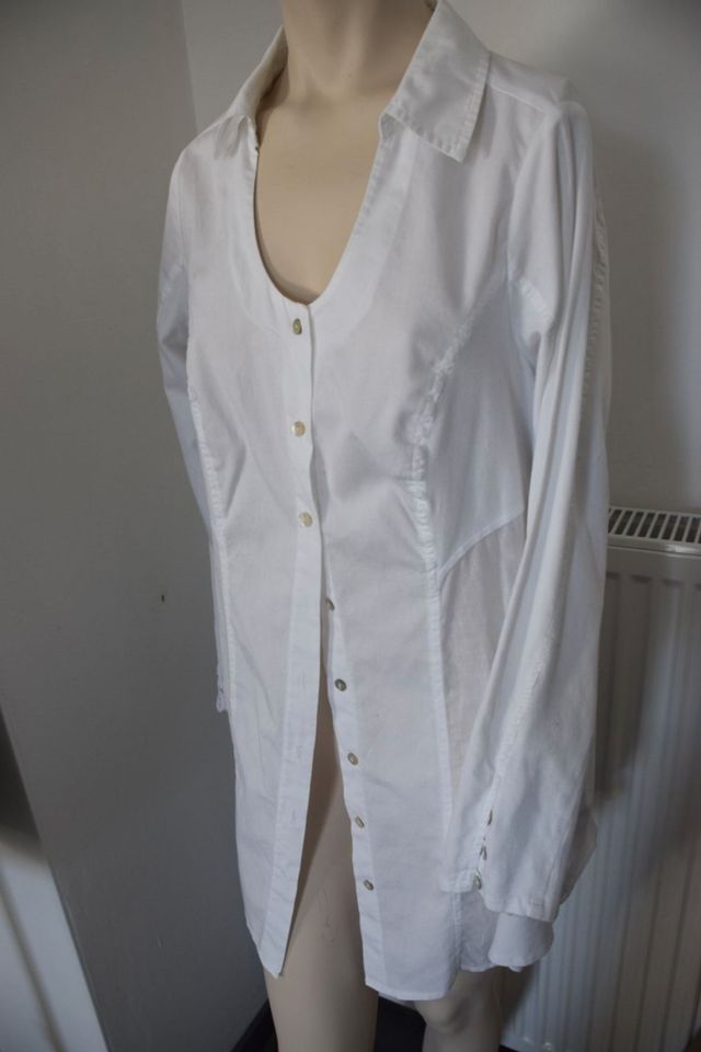 Tredy weiße schicke lange Bluse Gr. 40 top in Bocholt