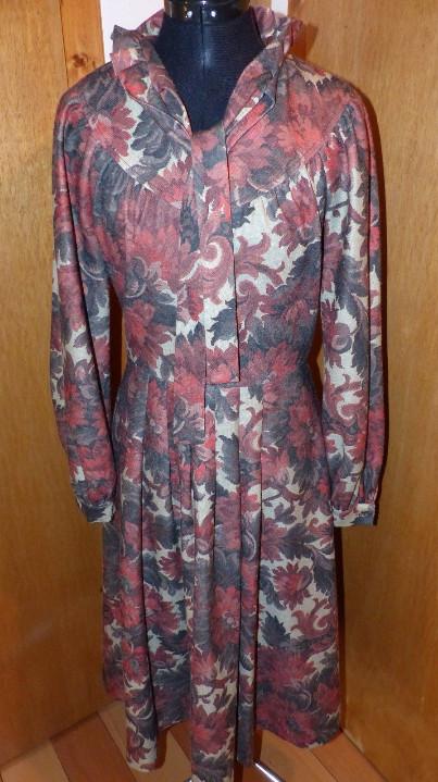 Vintage Kleid 70er/80er Jahre, Gr. 38, gefüttert, Langarm, warm in Florstadt