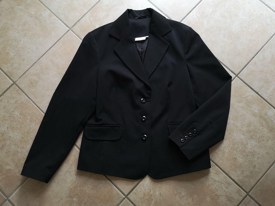 Schöner Blazer von ZABAIONE Gr. 42, schwarze Damenjacke, Weste in Ettenheim