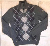 Argyle Lambswool Pullover Reißverschluss Kragen◇ Rauten ◇ beige ◇ Düsseldorf - Eller Vorschau
