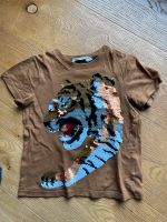 T-Shirt H&M Tiger Wendepailleten 104 braun Düsseldorf - Pempelfort Vorschau