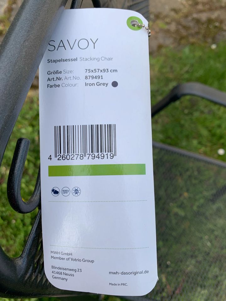 4 x Gartenstühle MWH-Savoy NEU in Döhlau