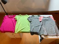 4 x H&M Sport Adidas Mädchen T-Shirt 158 / 164 – grau gelb pink Frankfurt am Main - Harheim Vorschau