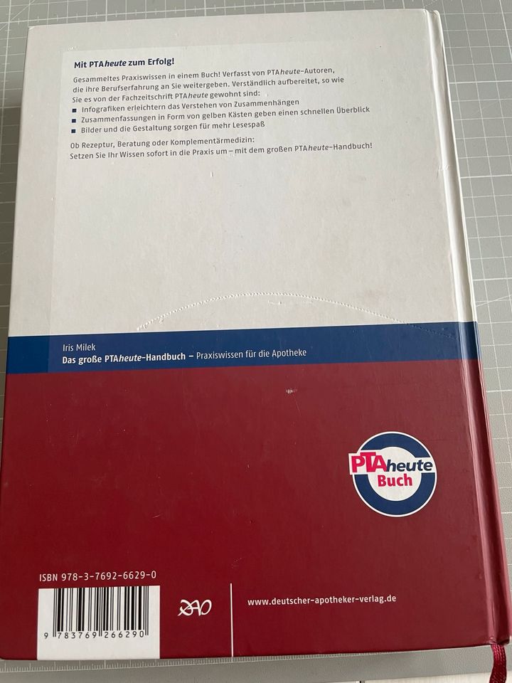 PTA heute Handbuch Deutscher Apotheker Verlag in Leipzig