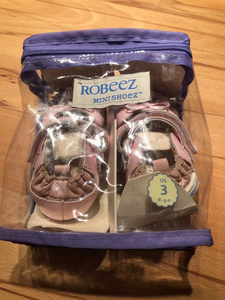 Ballerina Baby Schuhe Rosa, Klettverschluß, EU 18, 3 - 6 Monate in Sommerach