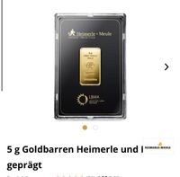 Goldbarren  5g  999.9 Brandenburg - Potsdam Vorschau