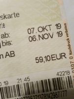BVG Monatskarte Abgelaufen 10-Uhr Ticket Berlin - Charlottenburg Vorschau
