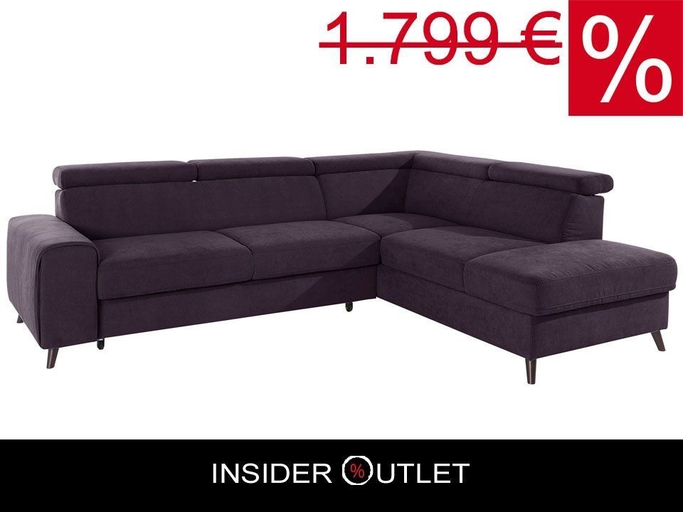 Ecksofa ★ 259x205cm Lila Purple Luxus Microfaser Forza exxpo in Köln