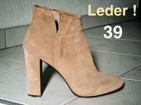 Echtes Leder !! Rose Noire Italy 39 Damen Stiefelette high heel Hessen - Zierenberg Vorschau