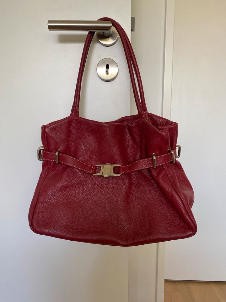 Abro  Tasche top Zustand Bordeaux Rot Shopper Gr M in Köln