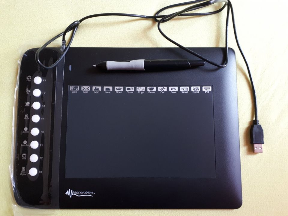 GeneralKeys Premium USB-Grafik Tablet mit 8 Hotkeys in Dresden