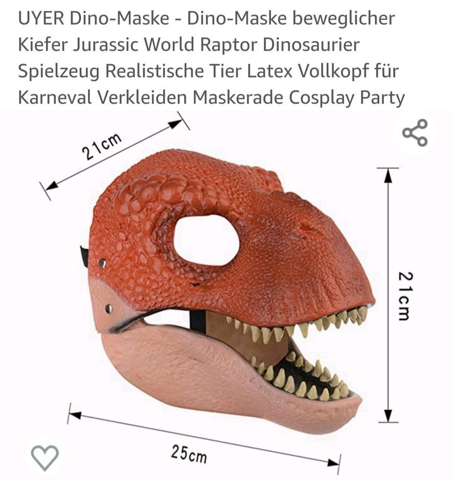 Dinosaurier Maske beweglich in Gustow