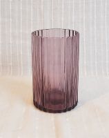 KERZENGLAS Windlicht RILLEN Deko-Glas VASE aubergine GLAS München - Sendling Vorschau