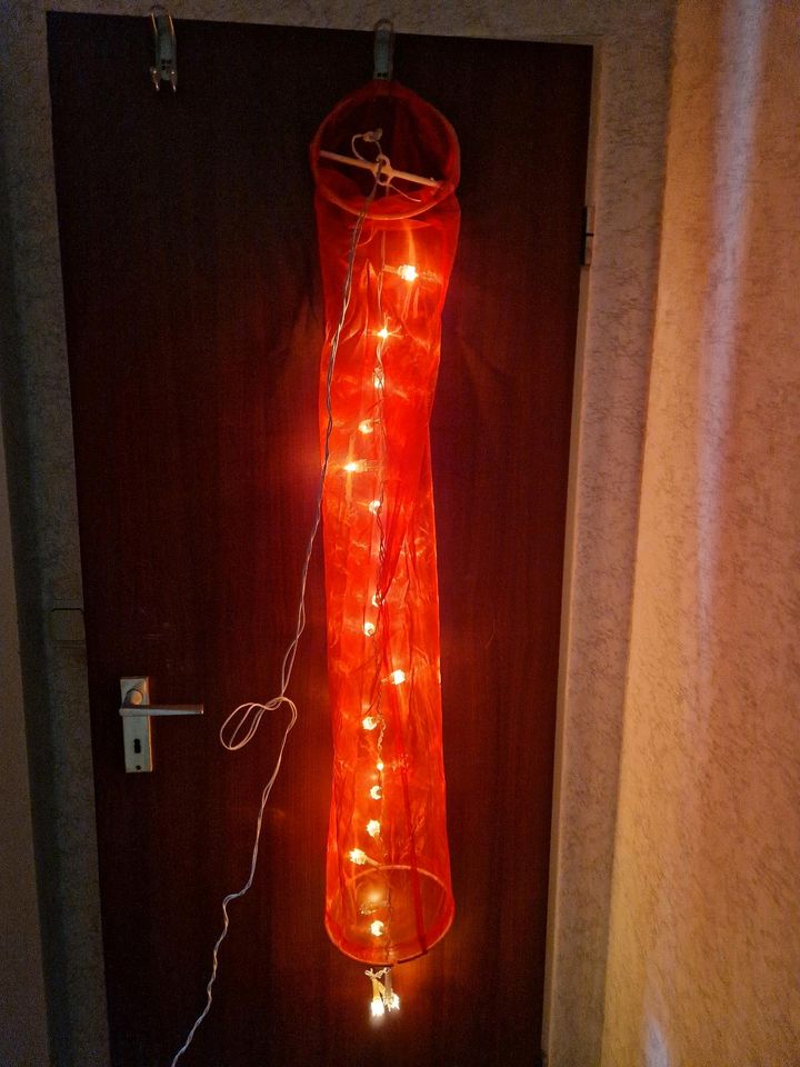Lichterkette mit Stoffschlauch zum aufhängen Weihnachten Deko Org in Birkenfeld