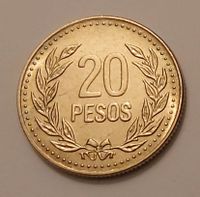 Sehr schöne Columbia 20 Pesos Münze Nordrhein-Westfalen - Hamm Vorschau