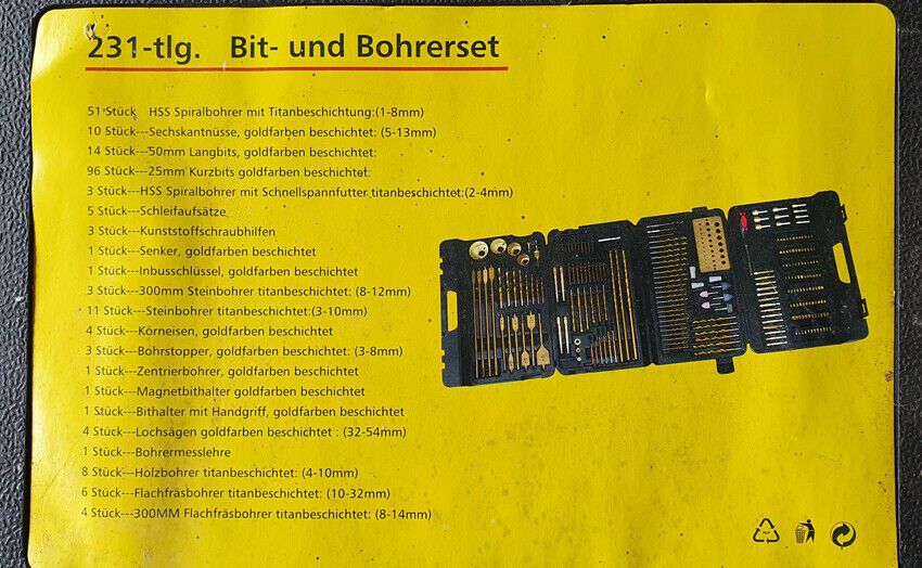 Bit- und Bohrerset 231-teilig NEU unbenutzt mit Koffer ca. 4,5 kg in Bad Suderode