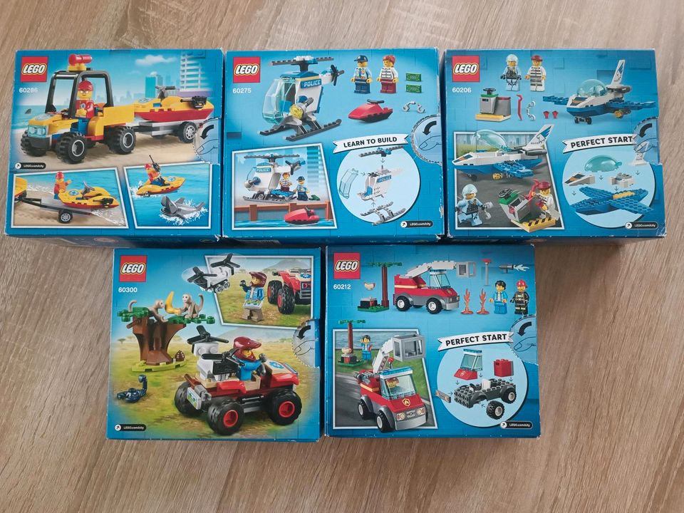 5 Lego City Sets, alle vollständig mit original Verpackung in Beerfelden