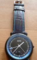 Armbanduhr Unisex Marke EXPO mit blauem Lederarmband und Datumsan Mecklenburg-Vorpommern - Poseritz Vorschau