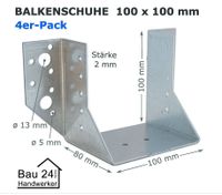 8x Balkenschuhe 100 x 100 mm für Holzträger Leisten Vierkantholz Bayern - Traunreut Vorschau