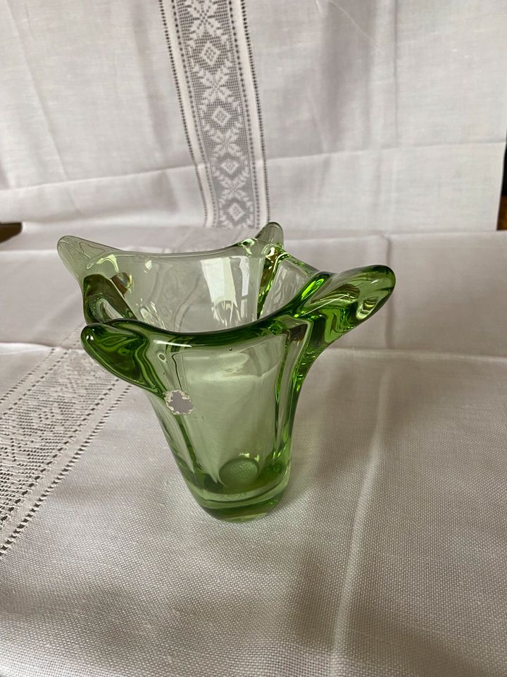 Val Saint Lambert Kristallglas Vase signiert in Goslar