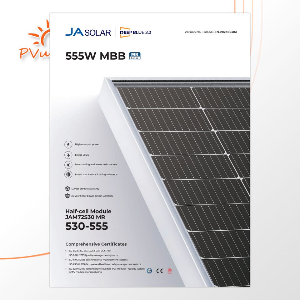 Solarmodul JASolar JAM72S30 550/MR *Restbestände* in Hildesheim