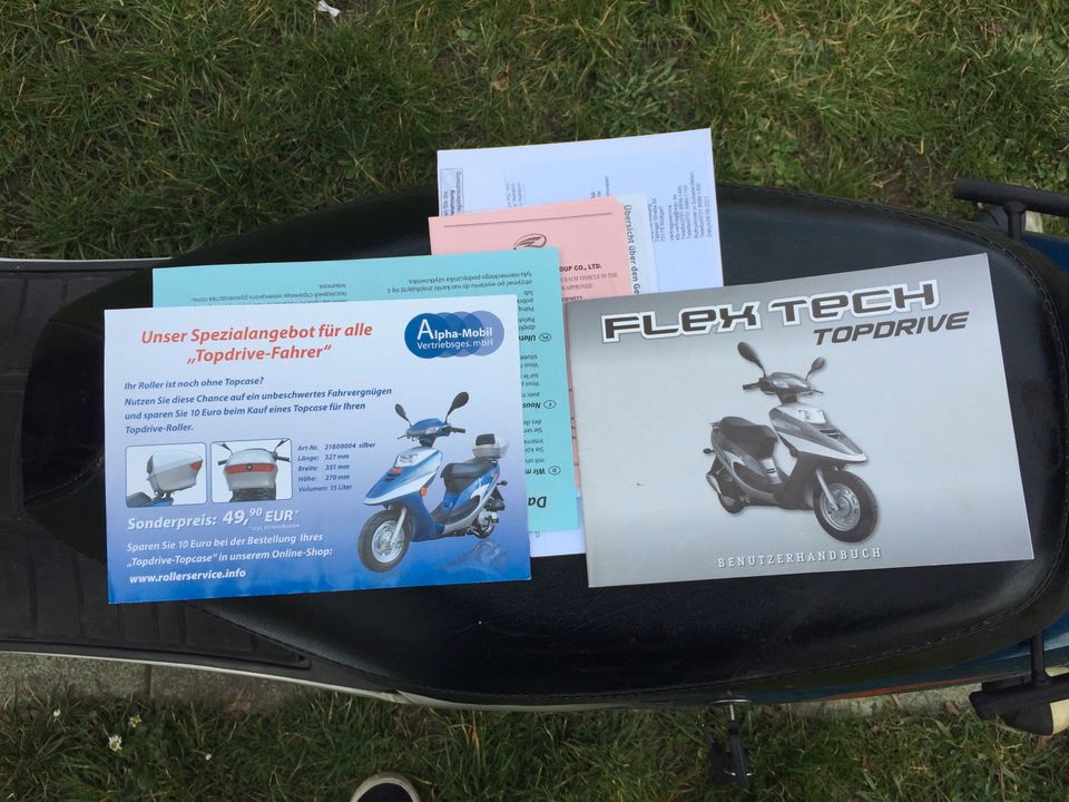 Flex Tech Topdrive Motorroller 50ccm / nur 1250km in Markdorf