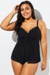 Schwarzes Tankini-Set im Flyaway-Stil mit fließender Twist-Front Brandenburg - Bernau Vorschau