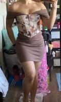 Korsett schulterfreies Crop Top, PU Leder, braun beige, S, 36 Baden-Württemberg - Rottweil Vorschau