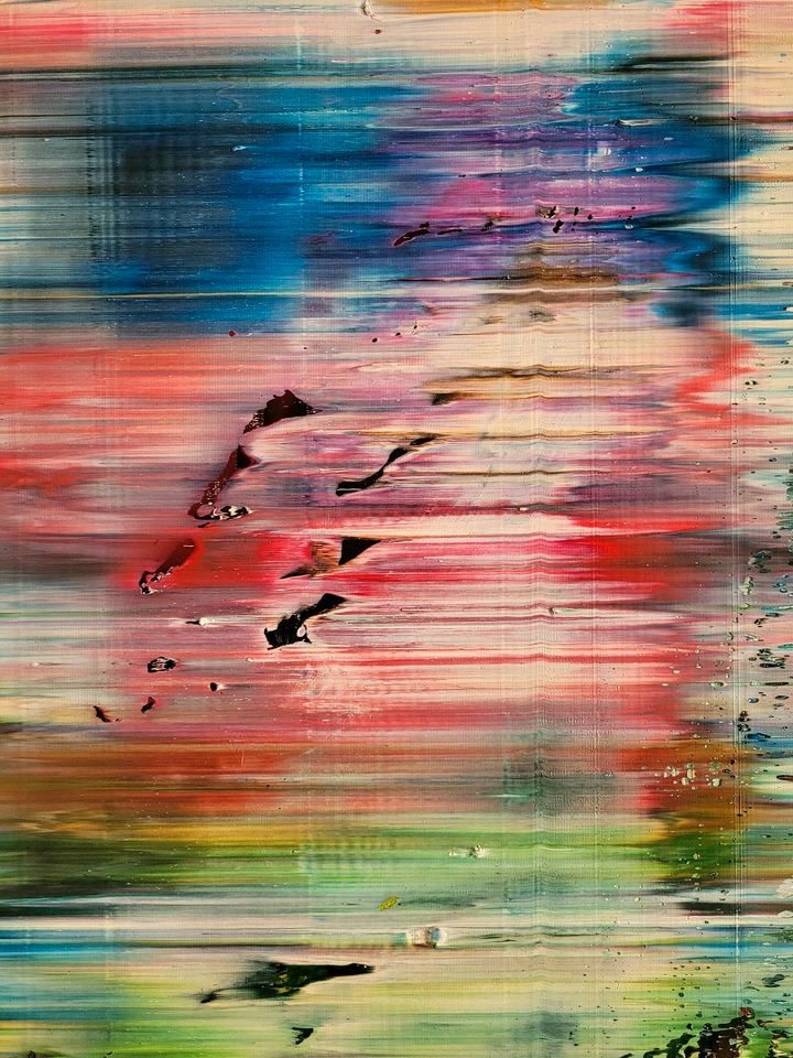 Abstraktes Gemälde im Stil von Gerhard Richter Öl auf Leinwand in Berlin