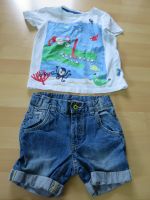 Set T-Shirt Krokodil und kurze Hose Jeansshort Gr.116 Mädchen Bayern - Bayreuth Vorschau