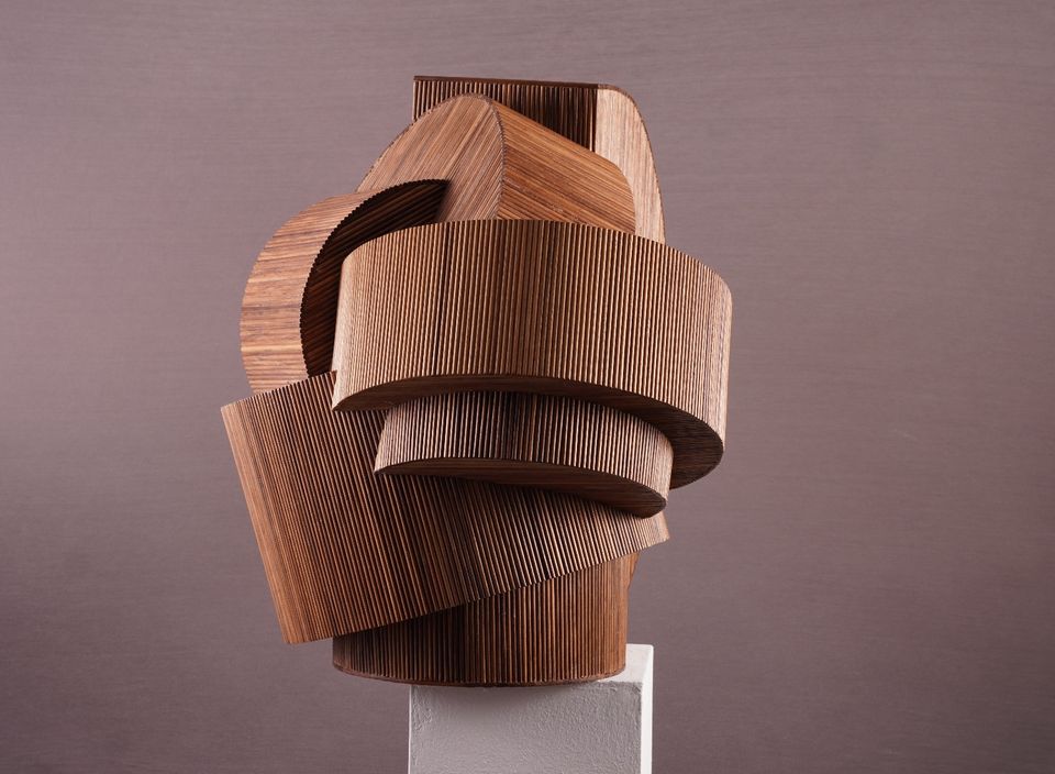 Moderne Skulptur Plastik Unikat abstrakt Holz Bambus Kunstwerk ❤️ in Kaiserslautern