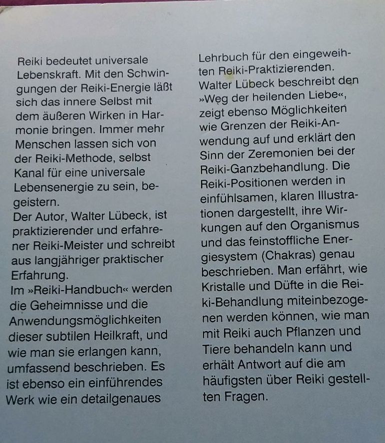 Das  Reiki   Handbuch  ! in Berlin