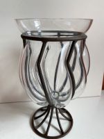 Vase Glas Mundgeblasenen Vintage in Metallmontierung Nordrhein-Westfalen - Hagen Vorschau