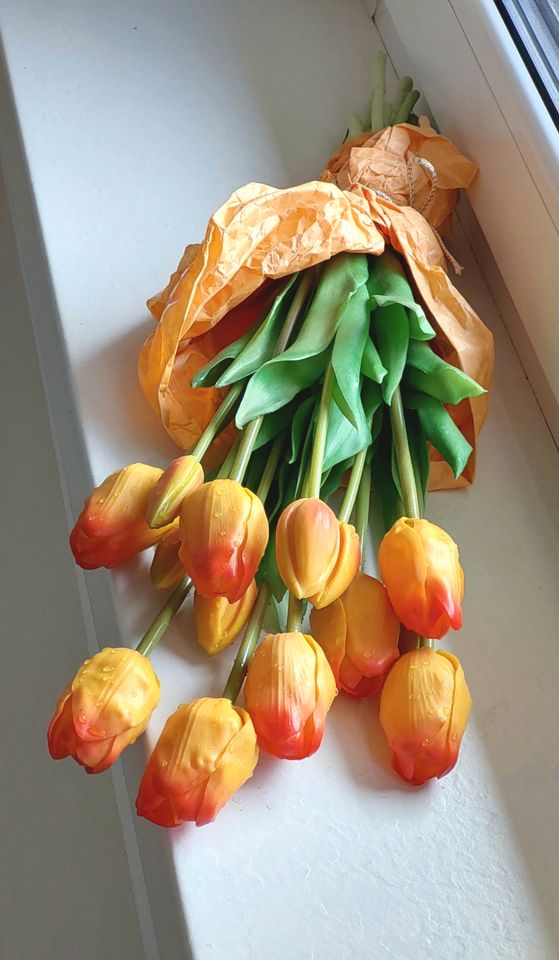 DPI- Kunstblume, Tulpen 14 Stück, 43 cm lang in Treuen