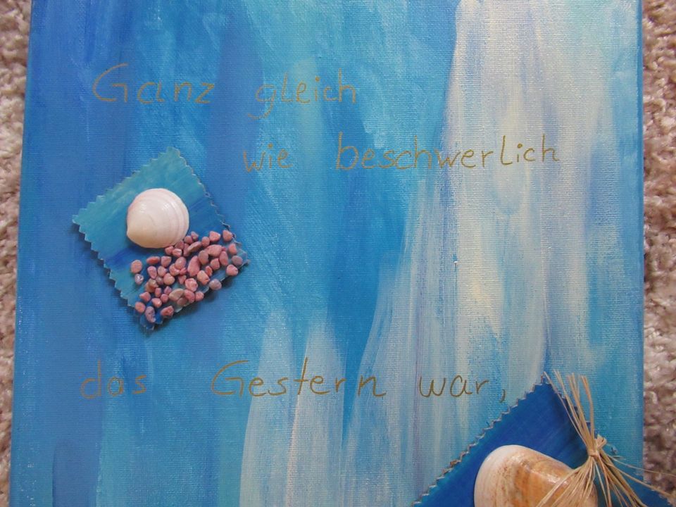 Wandbild "Muscheln" Unikat 30 x 60 cm handgemalt Leinwand in München