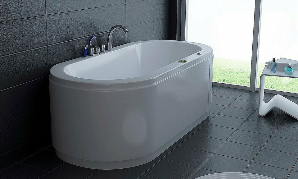 Whirlpool Oval Villa Sofia weiss Badewanne Sprudelwanne 1999€* in Herbertingen