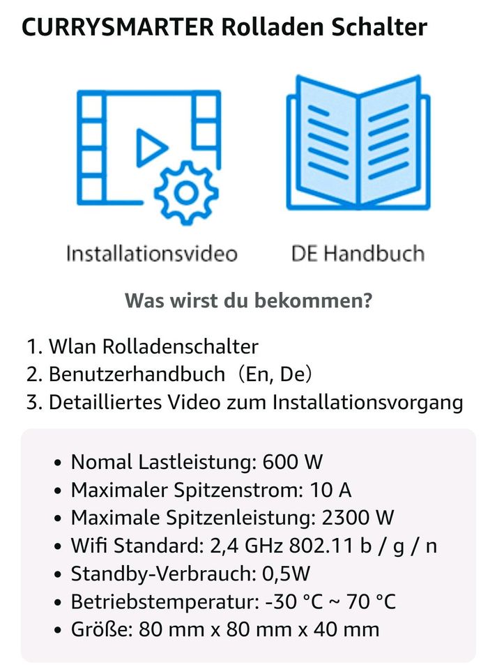 WLAN Rollladenschalter [6Gen] funktioniert mit Alexa,Rollladenste in Dortmund