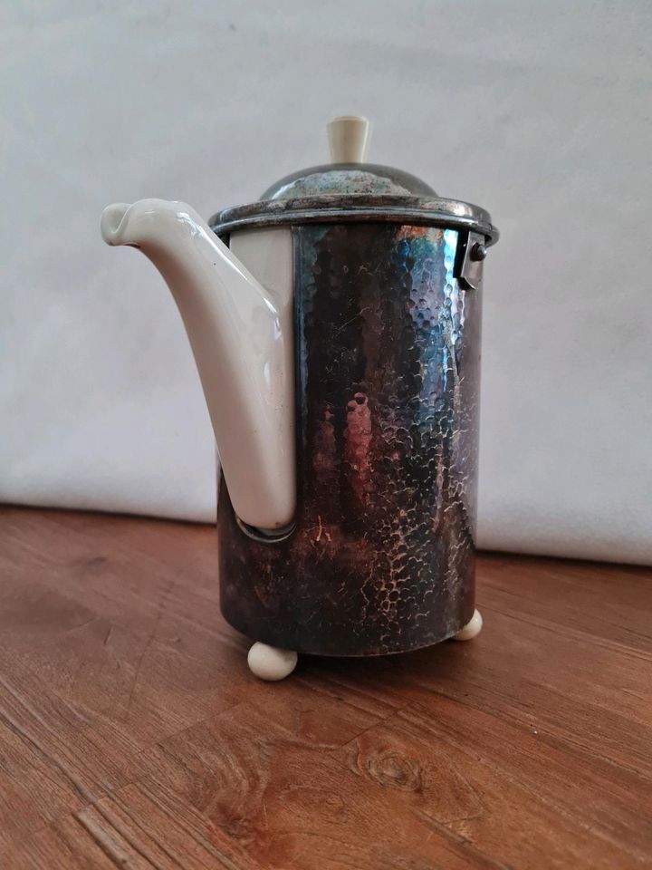 Vintage WMF DVRP gehämmert silberfarben Kaffeekanne in Euskirchen