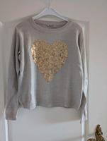 Pullover beige mit Pailletten Herz Niedersachsen - Lehrte Vorschau