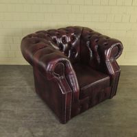 23766 Chesterfield Sessel Leder Rot-Braun inkl. Transport München - Altstadt-Lehel Vorschau