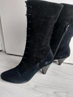 Schnür Stiefelette schwarz Leder Nordrhein-Westfalen - Recklinghausen Vorschau