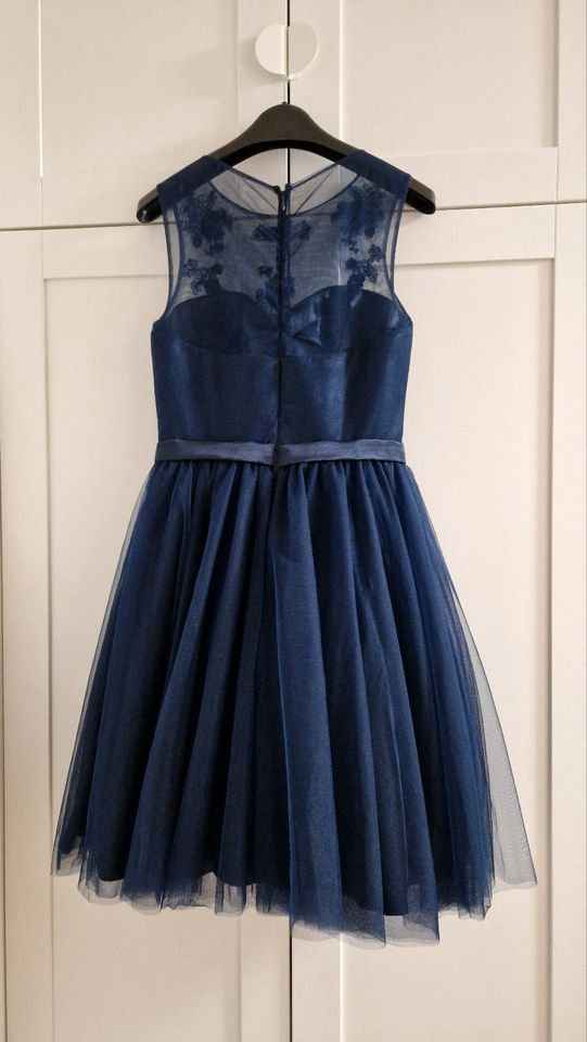 LAONA Kleid Cocktailkleid Tüll Abendkleid Blau 34 XS Top Zustand in Wedel