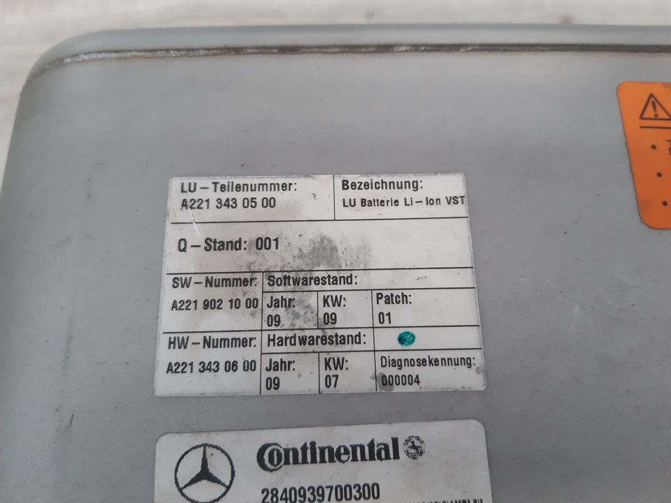 Mercedes S klasse W221 400 Hybrid Batterie A2213430500 ALS DEFEKT in Köln